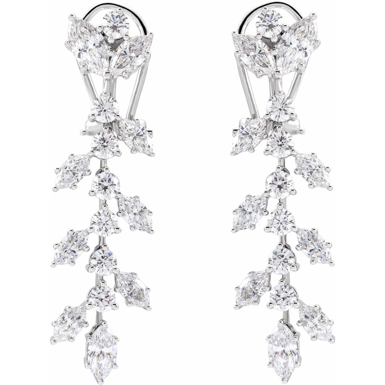 Stunning Lab-Grown Diamond Dangle Earrings in 14K Gold