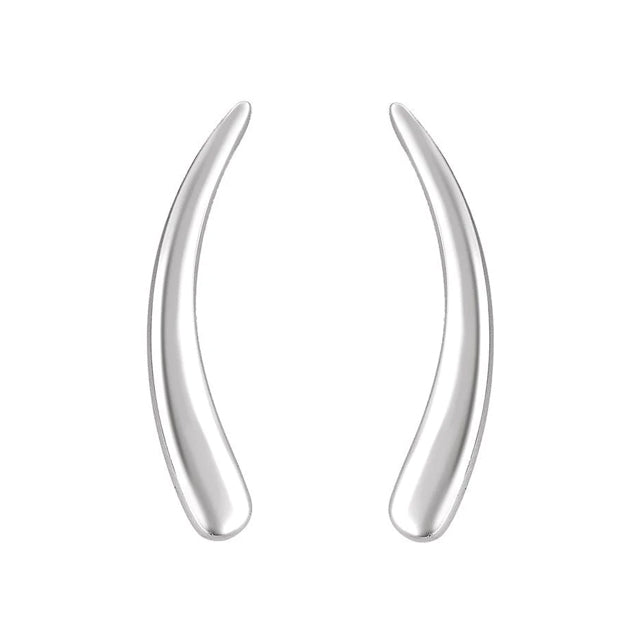 14K Gold Curved Ear Climbers