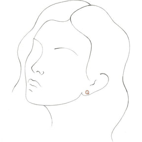 14K Gold Single Initial A-Z Earring