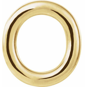 14K Gold Single Initial A-Z Earring