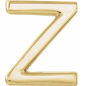 14K Gold Single Initial A-Z Earring