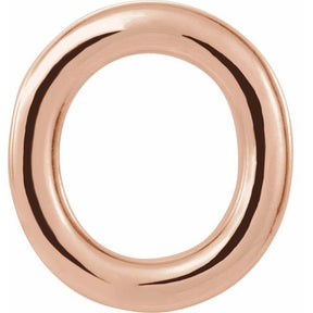14K Gold Single Initial A-Z Earring