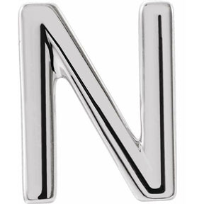 14K Gold Single Initial A-Z Earring
