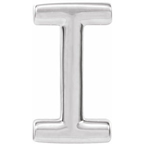 14K Gold Single Initial A-Z Earring