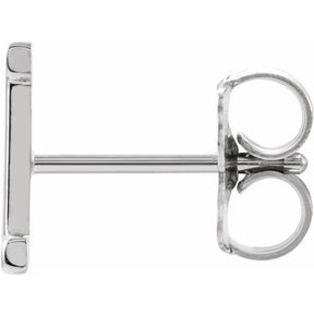 14K Gold Single Initial A-Z Earring