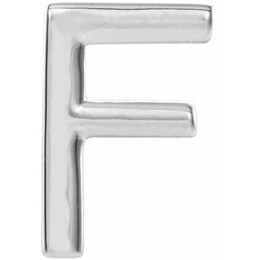 14K Gold Single Initial A-Z Earring
