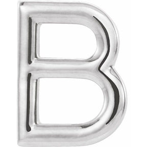 14K Gold Single Initial A-Z Earring