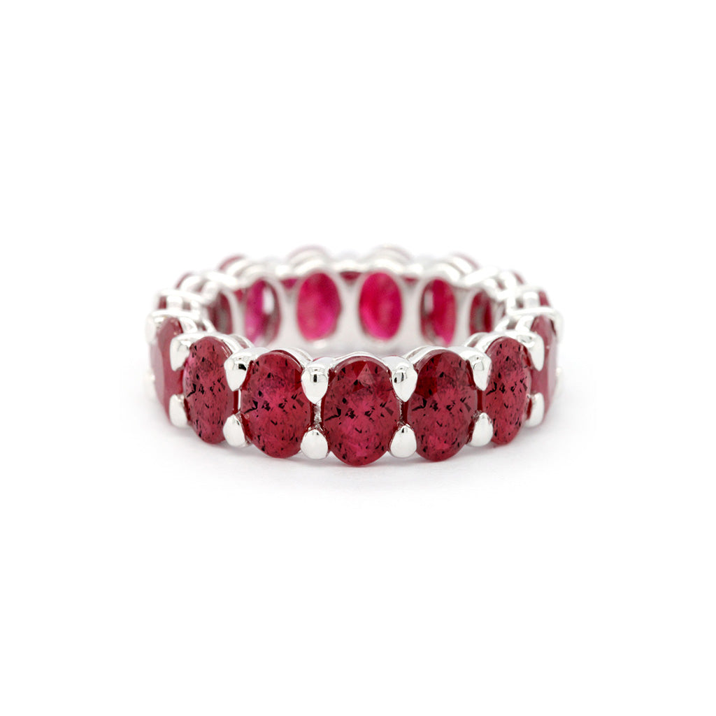 Timeless Natural Ruby Full-Eternity Band in 14k Gold