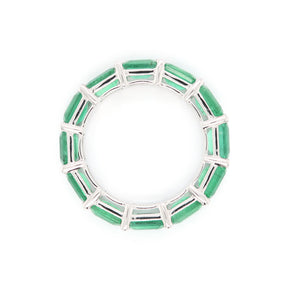 6.48 CT Emerald East-West Set Eternity Band in 14k Gold