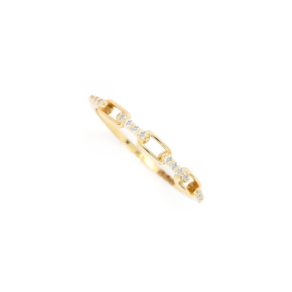 14K/18K Gold 11 Stones Stackable Band