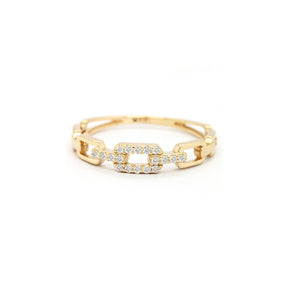 14K/18K Gold 18 Stones Stackable Band