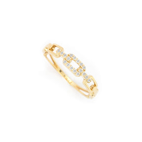 14K/18K Gold 18 Stones Stackable Band