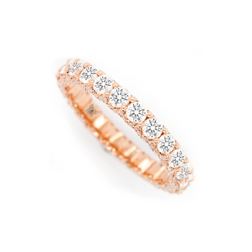 14K Gold Full Eternity Band with 168 Stones