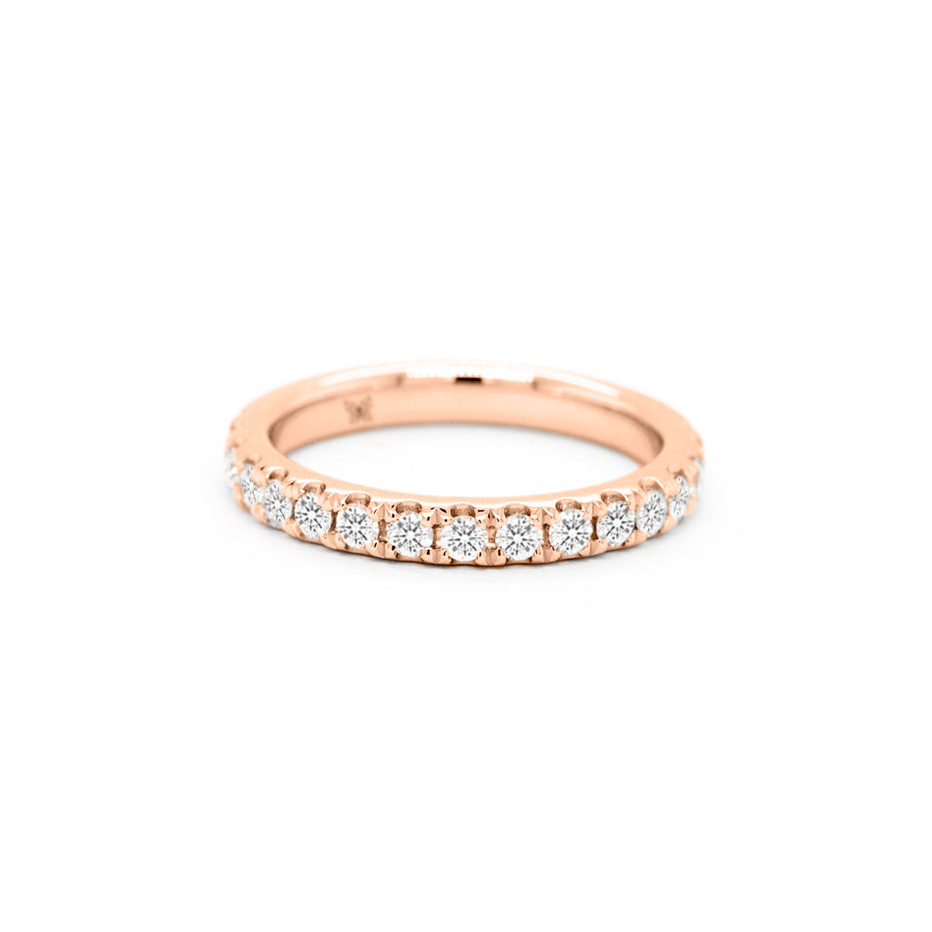 18K Gold 17 Diamonds Half Eternity Band