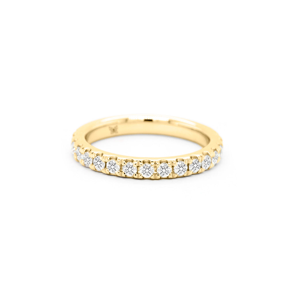 18K Gold 17 Diamonds Half Eternity Band