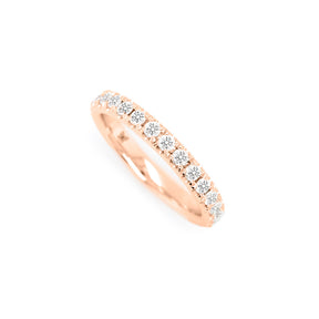 18K Gold 17 Diamonds Half Eternity Band