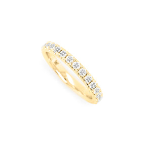 18K Gold 17 Diamonds Half Eternity Band