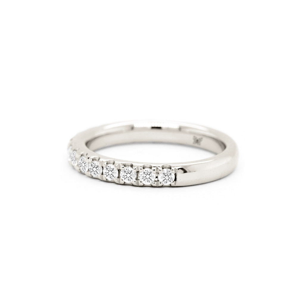 18K Gold 17 Diamonds Half Eternity Band