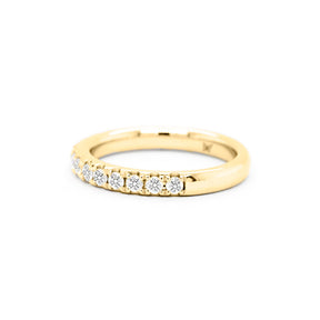 18K Gold 17 Diamonds Half Eternity Band