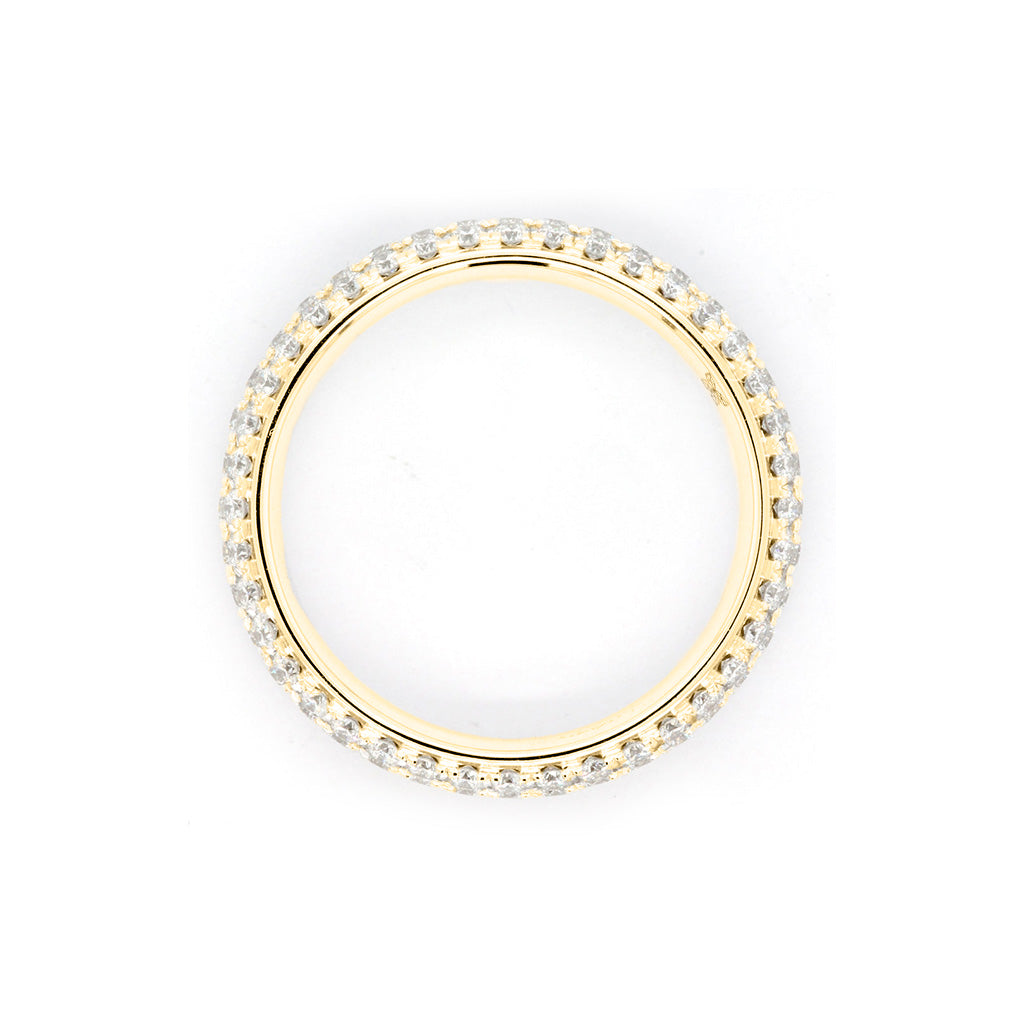 14K Gold Full Eternity Band Featuring 141 Sparkling Diamonds