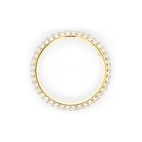 14K Gold Full Eternity Band Featuring 141 Sparkling Diamonds