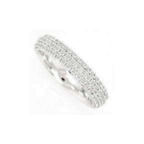 14K Gold Full Eternity Band Featuring 141 Sparkling Diamonds