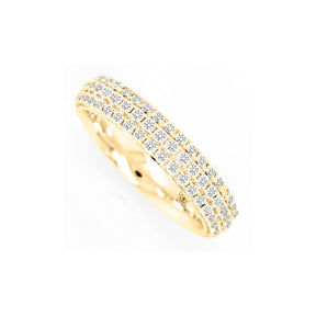 14K Gold Full Eternity Band Featuring 141 Sparkling Diamonds