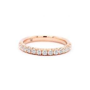 18K Gold 13 Diamonds Half Eternity Band