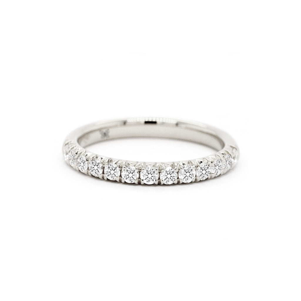 18K Gold 13 Diamonds Half Eternity Band