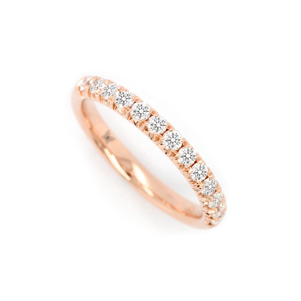 18K Gold 13 Diamonds Half Eternity Band