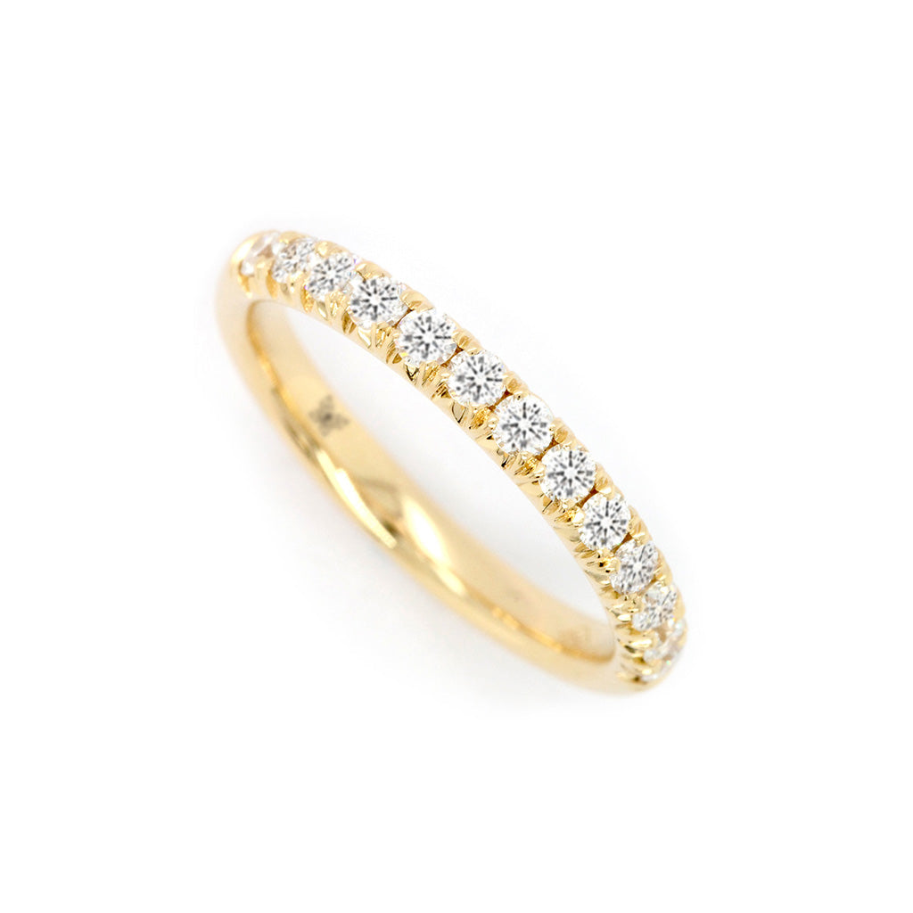 18K Gold 13 Diamonds Half Eternity Band