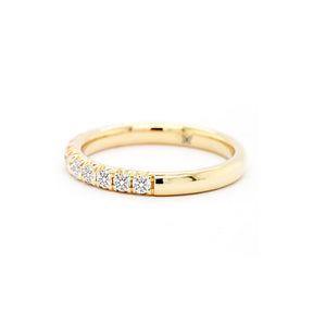 18K Gold 13 Diamonds Half Eternity Band