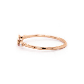 Elegant 6-Diamond Stackable Band in Luxurious 14K Gold