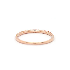 Exquisite 18K Gold SAC Half Eternity Stackable Band