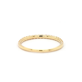 Exquisite 18K Gold SAC Half Eternity Stackable Band