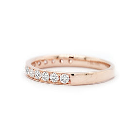 Luxurious 18K Gold Half Eternity Stackable Band