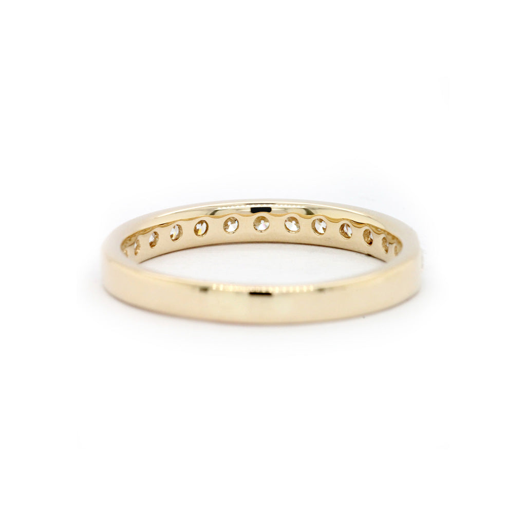 Luxurious 18K Gold Half Eternity Stackable Band