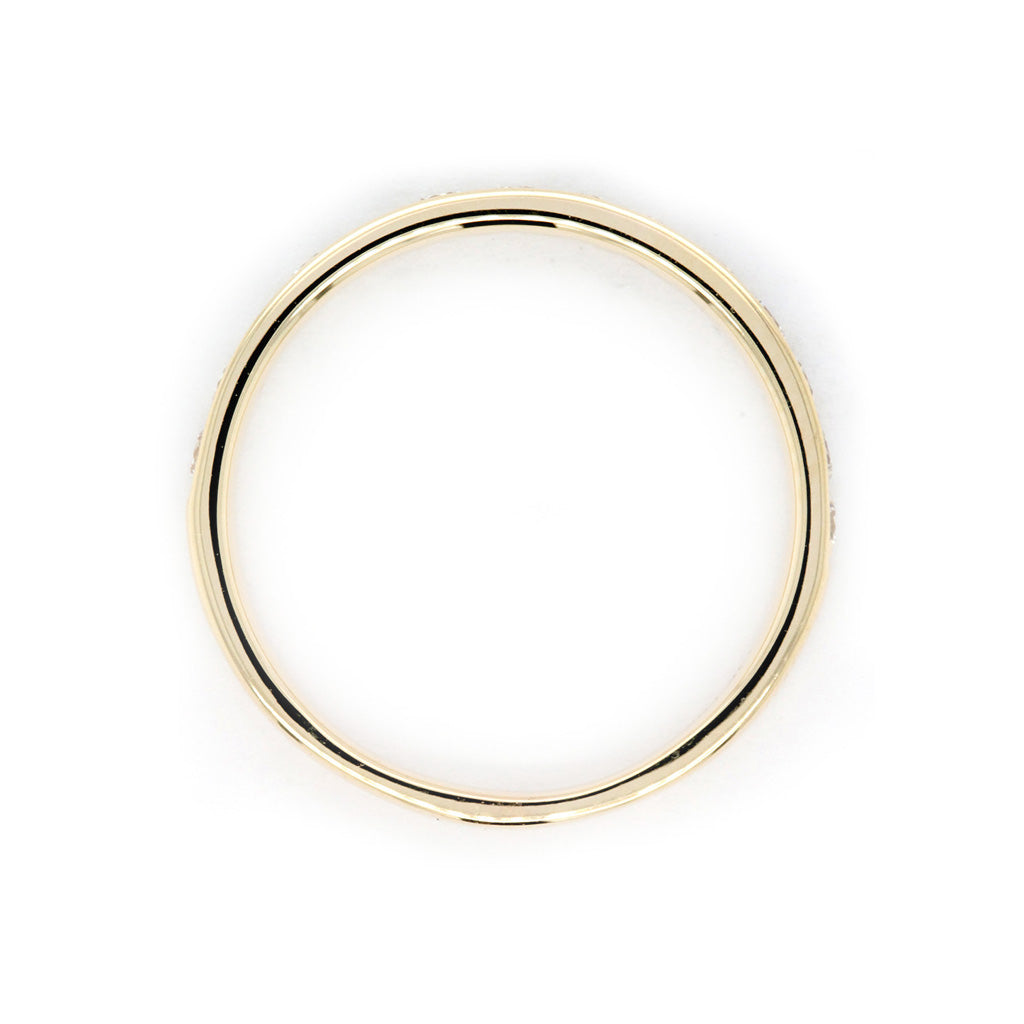 Luxurious 18K Gold Half Eternity Stackable Band