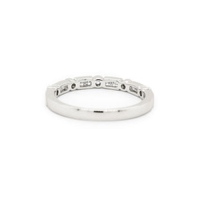 14K Gold 17 Diamonds Half Eternity Stackable Band