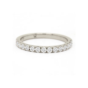 Luxurious 18K Gold Half Eternity Stackable Band