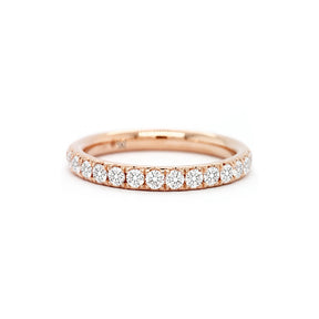 18K Gold Exquisite Stackable Half Eternity Band