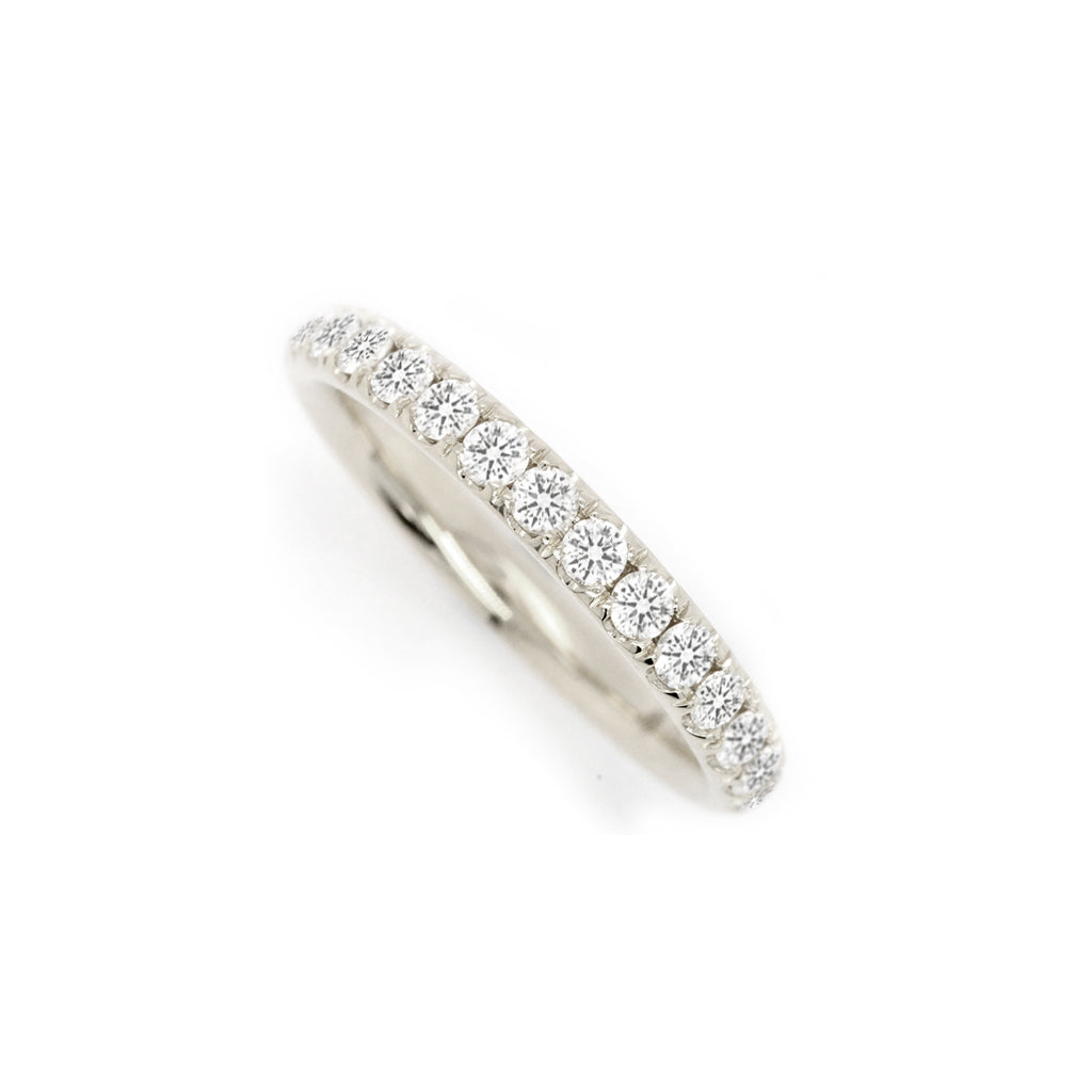 18K Gold Exquisite Stackable Half Eternity Band