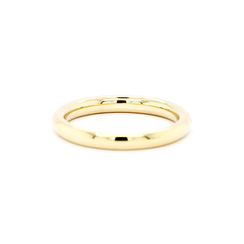 18K Gold Exquisite Stackable Half Eternity Band