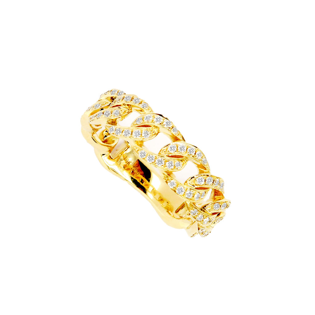 14K Gold 100 Diamonds Stackable Band