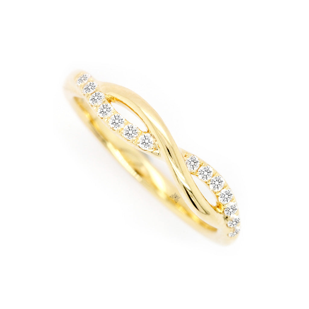 14K Diamond Fashion Half Eternity Stackable Anniversary Band