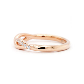 14K Diamond Fashion Half Eternity Stackable Anniversary Band