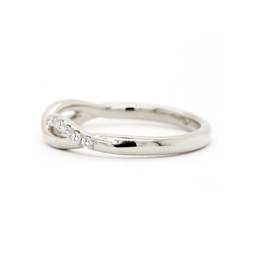 14K Diamond Fashion Half Eternity Stackable Anniversary Band