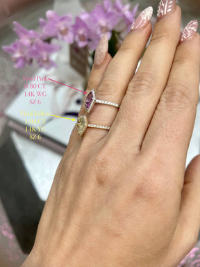 Elegant 14k Gold Sapphire and Diamond Stacking Ring