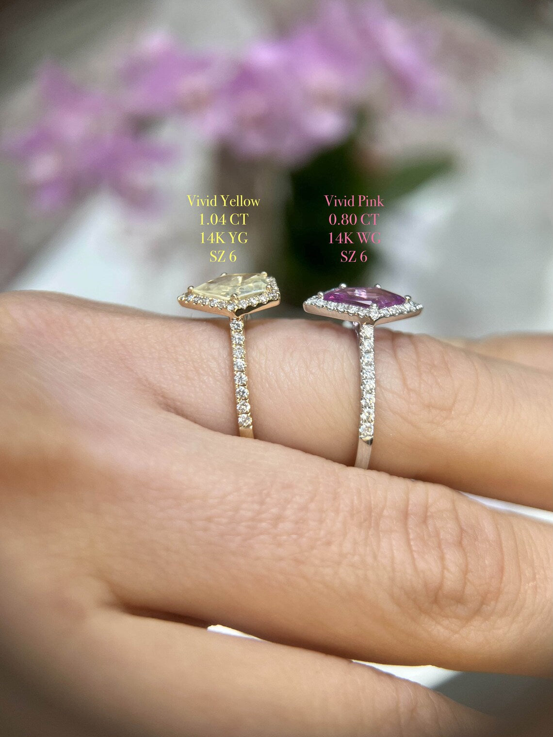 Elegant 14k Gold Sapphire and Diamond Stacking Ring