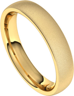 4 毫米欧洲喷砂哑光饰面内圈贴合结婚戒指